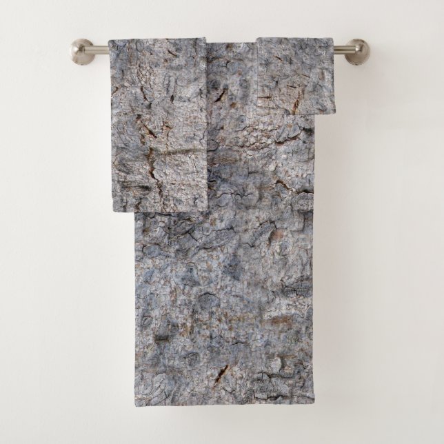 Nature Botanical Tropical Tree Bark Photo Bath Towel Set (Insitu)