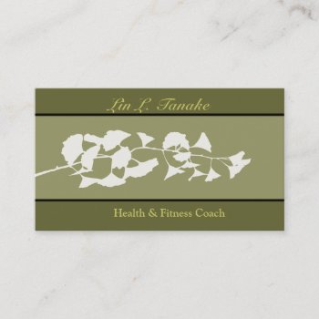 Nature Branch Asian Flare Ginkgo Business Card by 911business at Zazzle
