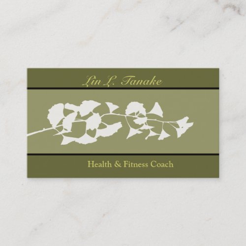 Nature Branch Asian Flare Ginkgo Business Card Templates