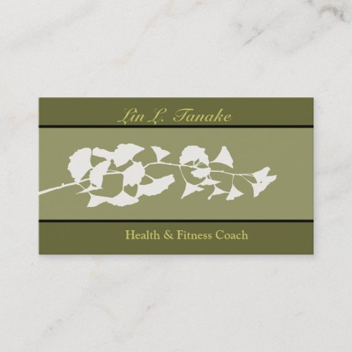 Customizable Nature Branch Asian Flare Ginkgo Business Card Templates