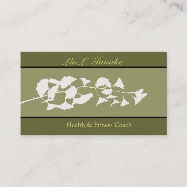 Nature Branch Asian Flare Ginkgo Business Card (Front)