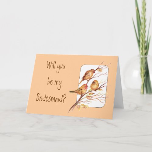 Nature Bridesmaid Invitation Card