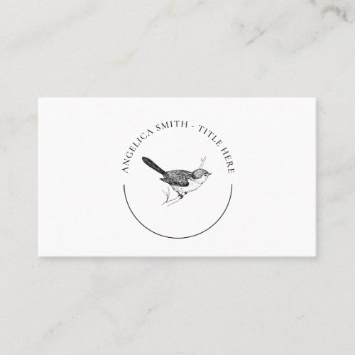 Nature _ Bushtit Bird Logo Business Card