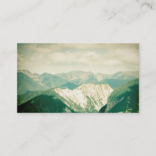 nature business card vintage style mountain scene