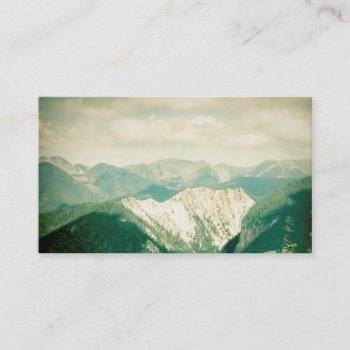 Nature Business Card Vintage Style Mountain Scene by annpowellart at Zazzle