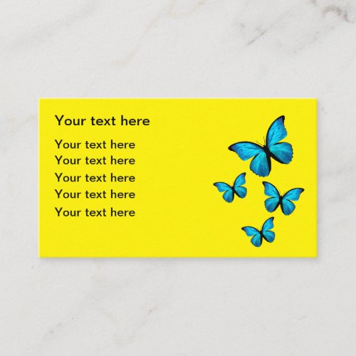 Nature Butterfly Theme Business Cards