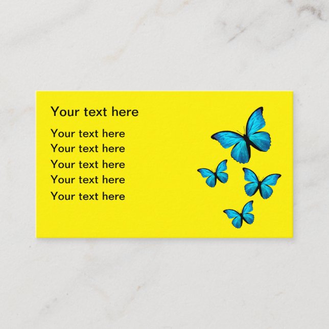 Nature Butterfly Theme Business Cards (Front)