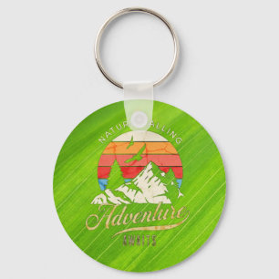 Nature Calling Mountain Adventure Awaits Keychain