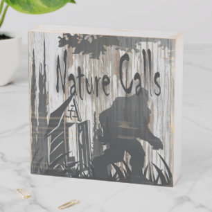 Nature Calls bathroom sign