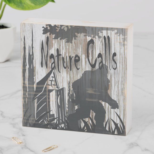 Nature Calls bathroom sign (In Situ Horizontal)