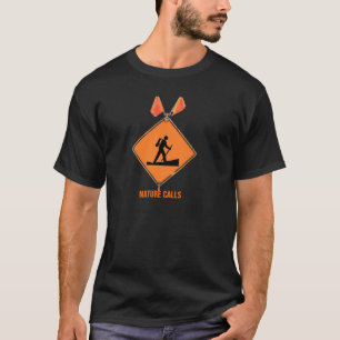 Nature Calls Hiker Road Sign T-Shirt