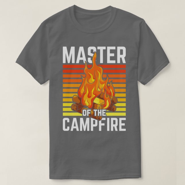 Nature Campfire Master Camp Outdoor Camper Funny C T-Shirt (Design Front)