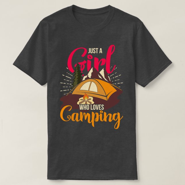 Nature Campsite Camp Women Camper Girls Camping T-Shirt (Design Front)