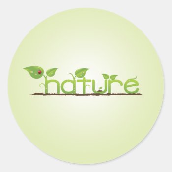 Nature Classic Round Sticker by J32Teez at Zazzle