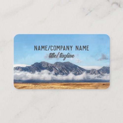 nature clouds on mountain landscape photograph  business card