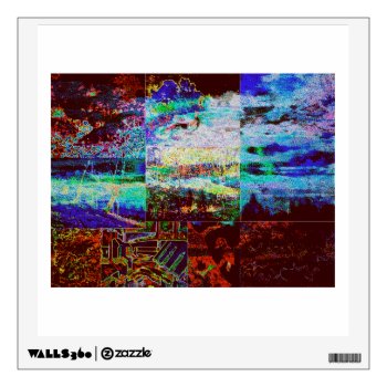 Nature Collage Wall Decal by niceartpaintings at Zazzle
