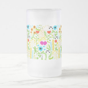 Nature Collection Frosted 16 oz Frosted Glass Mug. Beer Mug
