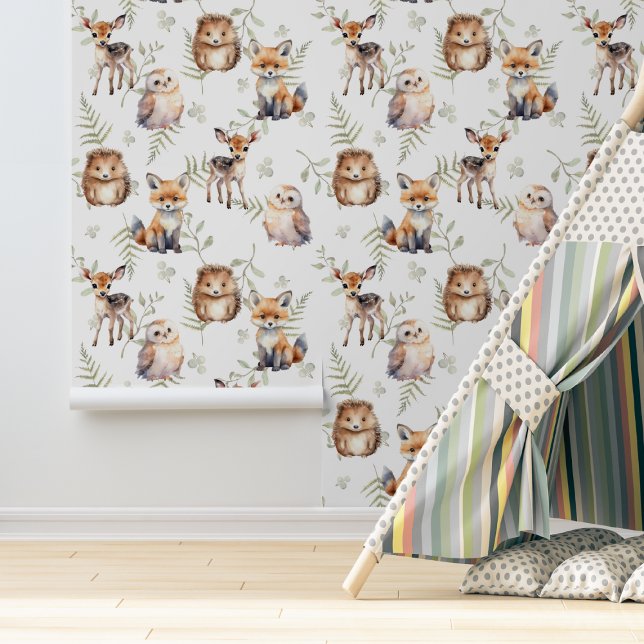 nature cute baby animals forest watercolor wallpaper  (Creator Uploaded)