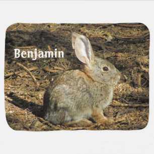 Nature Cute Bunny Photo Baby Birth Date Animal Blanket