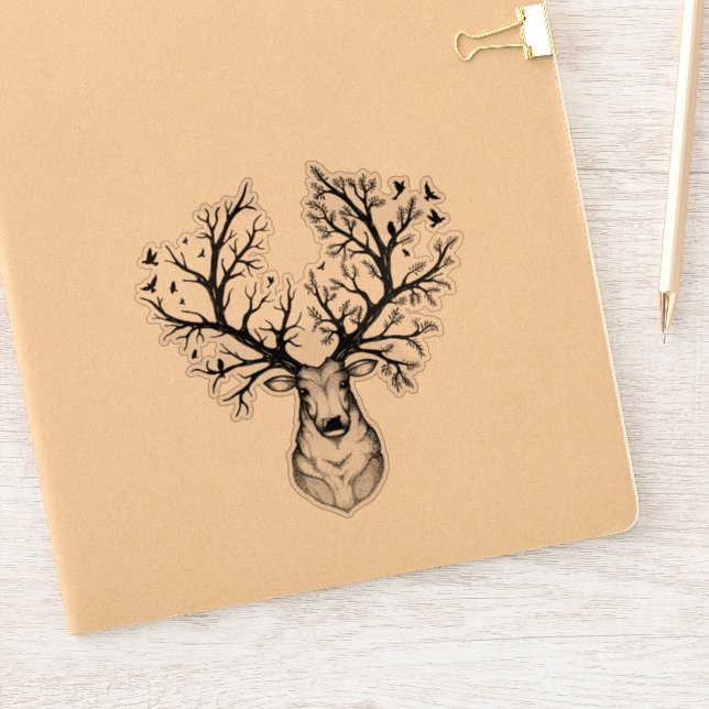 Nature Deer Sticker (Notebook)