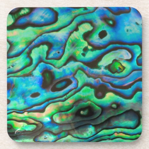 Nature design paua abalone shell beverage coaster