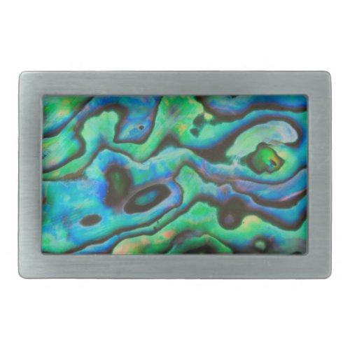 Nature design paua abalone shell rectangular belt buckle