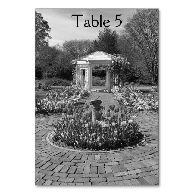 Nature design white gazebo table numbers (Front)