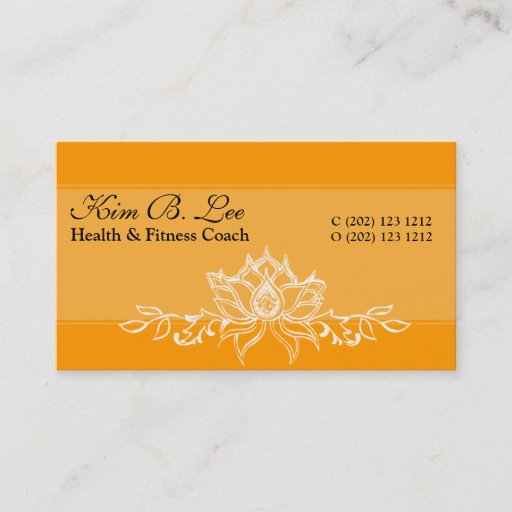 Customizable Nature Designs White Lotus Bold Elegant Business Card Template