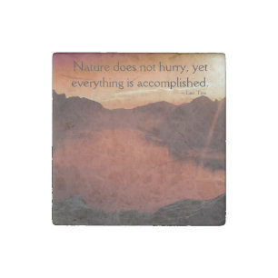 Nature does not hurry Marble Magnet