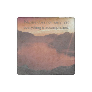 Nature does not hurry Marble Magnet