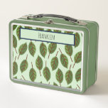 Nature Drawing I Custom Name Metal Lunch Box