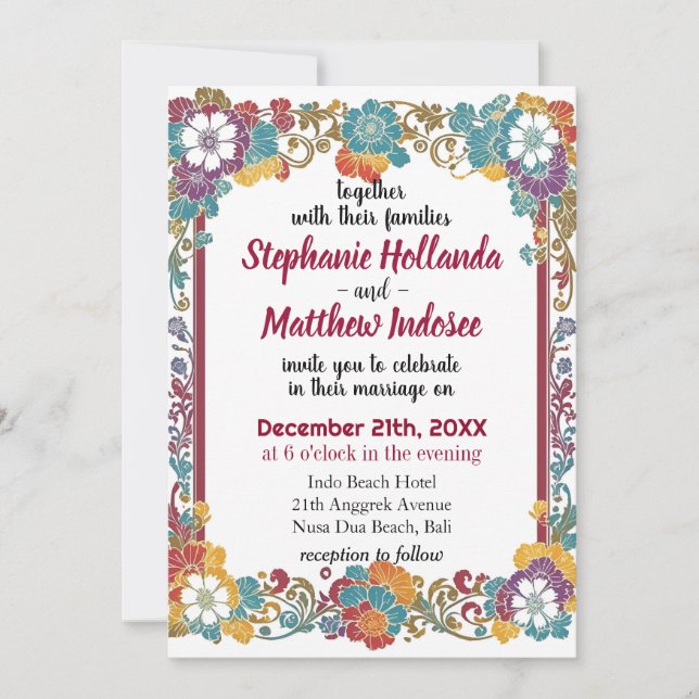 Nature Elegance & Majestic Beauty Banff Wedding - Invitation (Front)