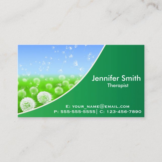 Nature Elegance | Therapist Business Card (Front)
