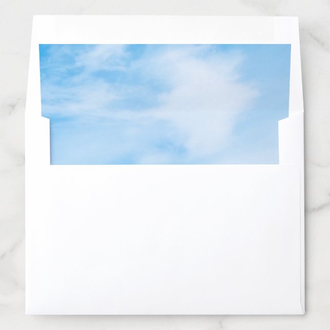Nature Elegant Blue Sky Clouds Modern Template Envelope Liner (In Envelope)