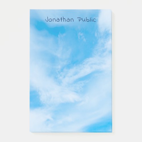 Nature Elegant Template White Clouds Blue Sky Post_it Notes