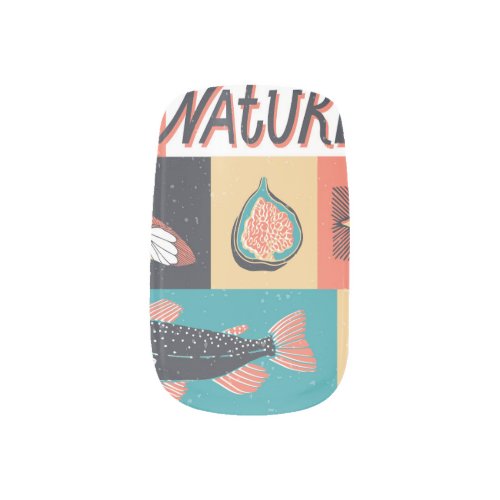 Nature Elements Retro Style Icons Minx Nail Art