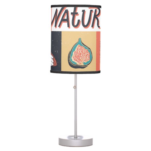 Nature Elements Retro Style Icons Table Lamp