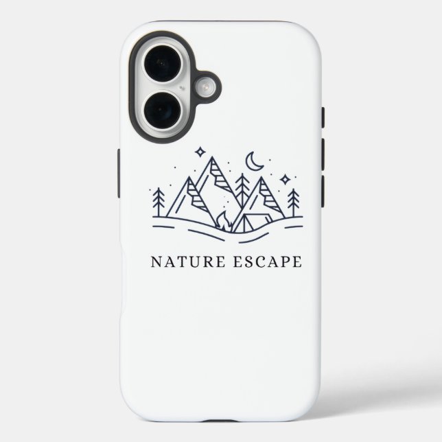Nature Escape Mountain Camping iPhone Case (Back)
