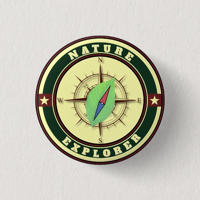 Nature Explorer Badge | Kids Outdoor Award Button (Front)