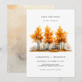 Nature Fall Landscape wedding Save The Date