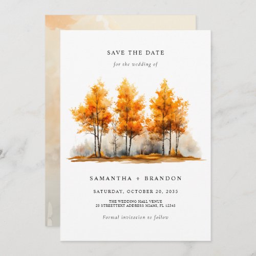 Nature Fall Landscape wedding Save The Date