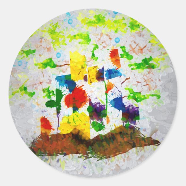 "Nature Fantasy" Party Stickers (Front)