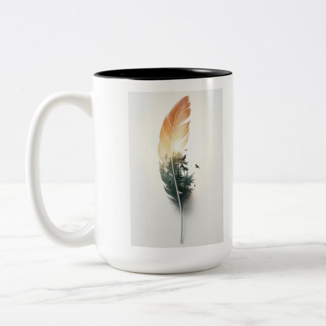 Nature Feather Forest Mug (Left)