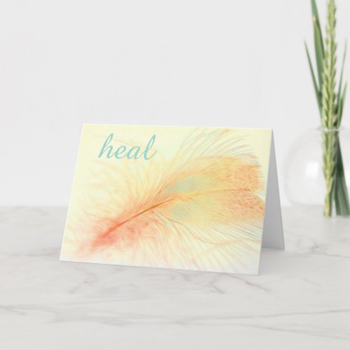 Nature Feather Get Well Card