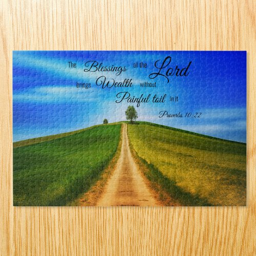 Nature Field Proverbs 1022 Bible verse Jigsaw Puzzle