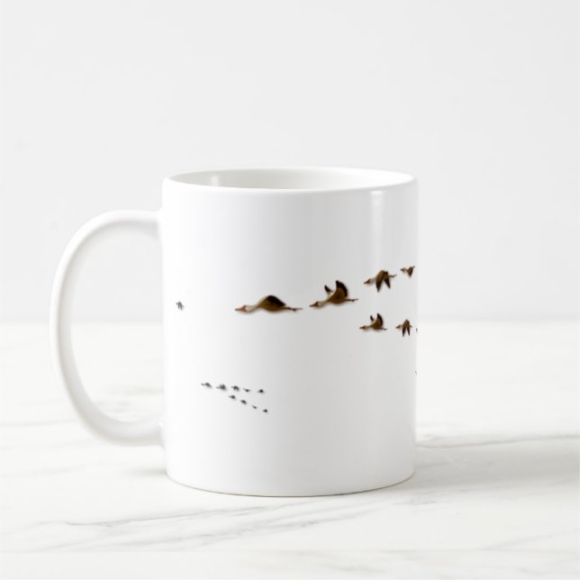Nature | Flock of Geese Migrating Coffee Mug (Left)