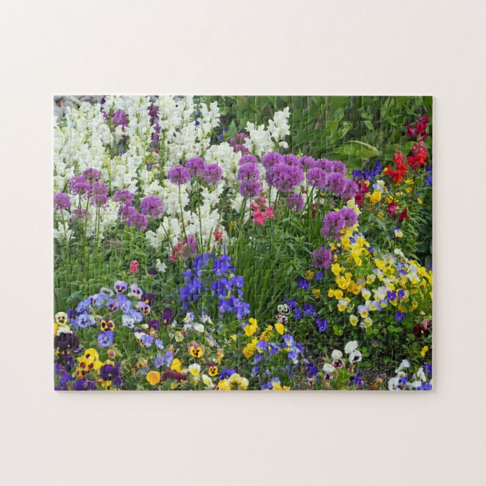Nature Flower Garden Colorful Photo Jigsaw Puzzle | Zazzle.com