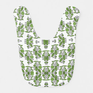 Nature flower seamless pattern baby bib