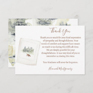 Nature Forest Funeral Sympathy Thank You Card