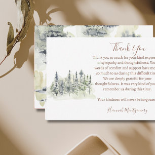 Nature Forest Funeral Sympathy Thank You Card